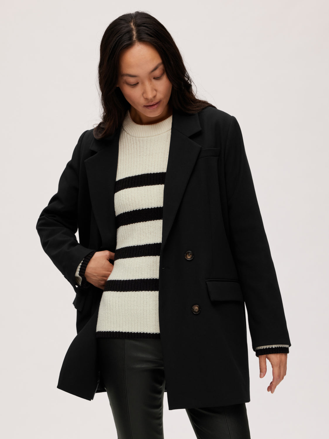 Bloomie Genser - Hvit striper